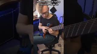 Ethereal Tuning for 8 string with the clashing notes laid out further apart guitar guitartuning [upl. by Acim]