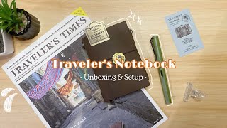 Traveler’s Notebook Unboxing and Setup 📔 [upl. by Onaicul]