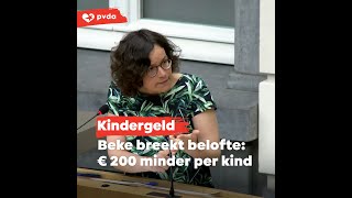 Kinderbijslag minister Beke breekt belofte [upl. by Allbee]