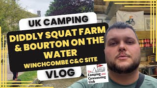 DIDDLY SQUAT FARM  BOURTON ON THE WATER  WINCHCOMBE CampC CLUB TOUR  OXFORD  UK CAMPING VLOG [upl. by Nylidnarb]