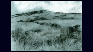 Charcoal landscape drawing [upl. by Ahseram]