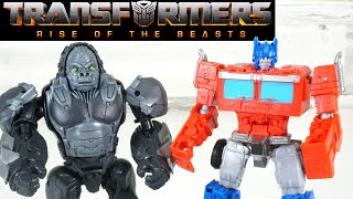 Transformers Rise of the Beasts Beast Weaponizers Optimus Prime and Primal Arrowstripe Chain Claw [upl. by Leibman504]