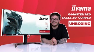 iiyama GB3467WQSUB5 Unboxing – 34” Curved Ultrawide Gaming Monitor [upl. by Ahtennek]