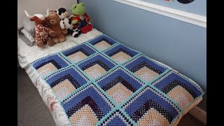 3D Effect Mitred Granny Square Blanket Tutorial and Crochetalong Introduction Ep 1 [upl. by Irab741]