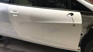 How to adjust salvage vehicle dropped car door quickly  with hinge adjuster [upl. by Zweig]