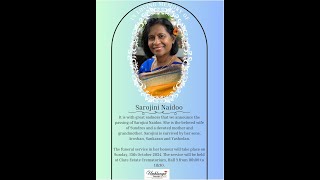 Funeral Service for Late Sarojini Naidoo [upl. by Haven]