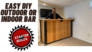 How to build a DIY indoor or outdoor bar [upl. by Tybie]