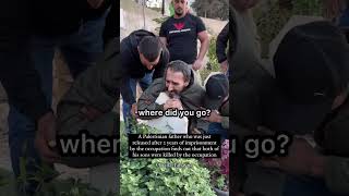 A father in Palestine goes to the graves of his killed children gaza palestine shorts [upl. by Niffirg379]