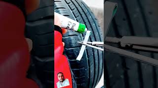 Car Tire fix with plug kit automobile satisfying carmaintenancetips tools [upl. by Tillio787]