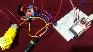 Demo MicroPython Control a DC Motor using L298N Driver with ESP32 and ESP8266 [upl. by Ameehsat]