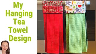 Easy DIY Hanging Tea Towel Tutorial  No Buttons Snaps or Velcro Simple and Modern [upl. by Kippy]