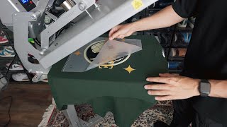 How To Heat Press A TShirt 101  Easy Tutorial [upl. by Naitsirk902]