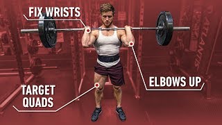 HOW TO FRONT SQUAT Build Bigger Quads amp A Stronger Squat [upl. by Wernda]