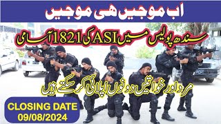 Sindh Police latest Jobs ASI 2024 [upl. by Akahs]