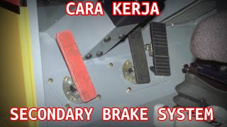 CARA KERJA SECONDARY BRAKE SYSTEM EMERGENCY BRAKE [upl. by Lleksah]