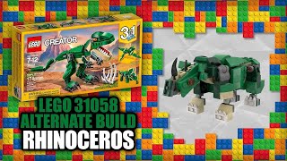 LEGO Creator 31058 Alternate Build  RHINOCEROS [upl. by Atiekan]