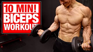 10 Min  Home Biceps Workout SETS AND REPS INCLUDED [upl. by Konstantine]