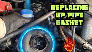 REPLACING UP PIPE GASKET ON SUBARU IMPREZA LOSS OF POWER [upl. by Drye]