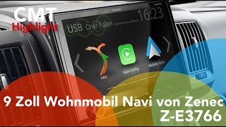 WohnmobilNavigation Zenec ZE3766 mit 7 Jahre kostenfreien Updates Apple Car Play und Android Auto [upl. by Wind794]