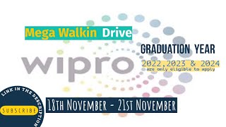 Wipro Mega Walkin Drive [upl. by Aerdnaeel]