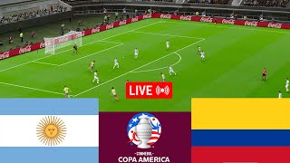 LIVE Argentina vs Colombia 2024 Copa America Final Full Match  video game simulation [upl. by Ikeda]