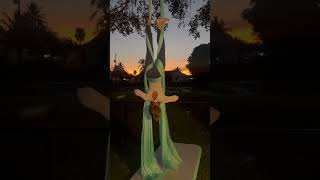 Sunset Silks circus aerialsilks aerialsilksdrop aerialfun sunset et [upl. by Edina251]