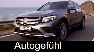 2016 Mercedes GLC new GLK successor Driving shots Exterior Interior 250d 350e [upl. by Kerrie]