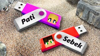 ZNALAZŁEM DWA SEKRETNE PENDRIVE USB SEBKA i PATI w Minecraft [upl. by Randell]