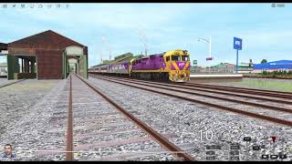 TRS22  VLine N464 City of Geelong Departing Wodonga Station from Albury to Melbourne  HORN SHOW [upl. by Gaylor]