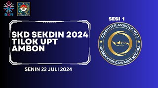 Live Scoring SKD Sekolah Kedinasan Tahun 2024 Sesi 1  Senin 22 Juli 2024  IPDN [upl. by Lezley402]