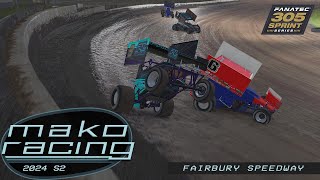 305 Sprint Car  Fairbury Speedway  iRacing Dirt Oval [upl. by Maury]