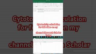 cytotoxicity toxicity trendingshorts dataanalysis lc50 exceltricksviralshorts dataexceltips [upl. by Chor]