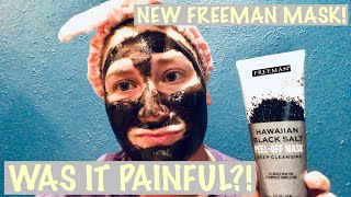 FREEMAN HAWAIIAN BLACK SALT PEEL OFF MASK  FACE MASK FRIDAY [upl. by Onairam13]