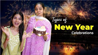 Types of New Year Celebrations  Niha Sisters  Comedy  newyear2024 [upl. by Omor404]