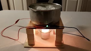 Free Energy Thermal Electric Generator  Power a Green LED Using Heat [upl. by Lotsyrc]