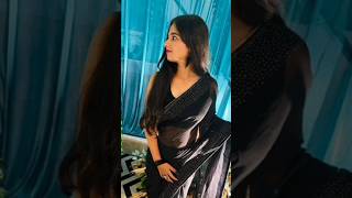 quotChic amp Elegant Black Saree Get Ready With Mequotgrwm [upl. by Kalagher794]