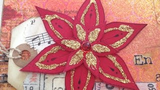 DIY de Noël   fabriquer une fleur de noel [upl. by Ycrad214]