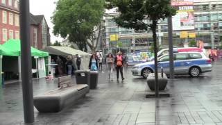 Polizei vor Ort Berlinerplatz in Bottrop 03072013 [upl. by Idner]