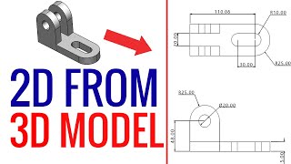 How to Create 2D Drawing From 3D Object  Powershape 2019 [upl. by Carrol881]