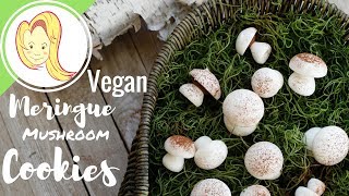 VEGAN Meringue Mushroom Cookies  Perfect for the Holidays [upl. by Llerraf]