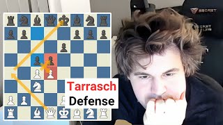 Magnus Carlsen Teaches How to Crush the Tarrasch Defense [upl. by Nishom]