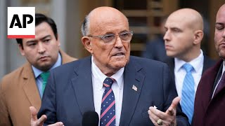 Rudy Giuliani speaks after courtroom outburst in New York [upl. by Busby]