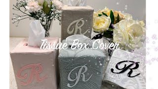 DIY Tissue Box Cover plus Monogram [upl. by Sorel327]