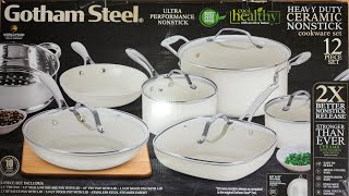 Best Cookware for 2024  Gotham Steel Unboxing and Review  Heavy Duty Ceramic Nonstick Pots amp Pans [upl. by Ariuqahs]