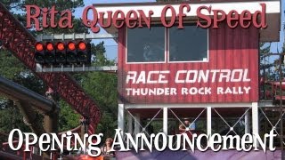 Alton Towers Audio  Rita Queen Of Speed Past Re Opening Announcement [upl. by Michael394]