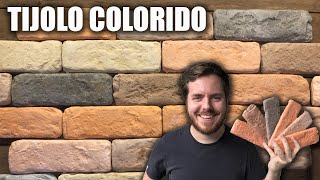 COMO FAZER TIJOLO COLORIDO DE GESSO EM CASA [upl. by Iilek]