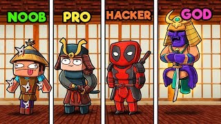 Minecraft  SAMURAI DOJO NOOB vs PRO vs HACKER vs GOD [upl. by Lyell251]