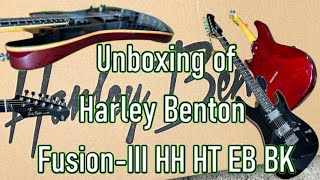 Harley Benton  Fusion III HH HT EB BK  Unboxing [upl. by Luiza]