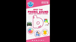 🔵✏️ Nursery Spot the phonic sound b and circle the right picture [upl. by Warga456]