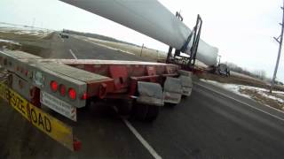 Hauling wind turbine blades with Richards Transport [upl. by Walcott]